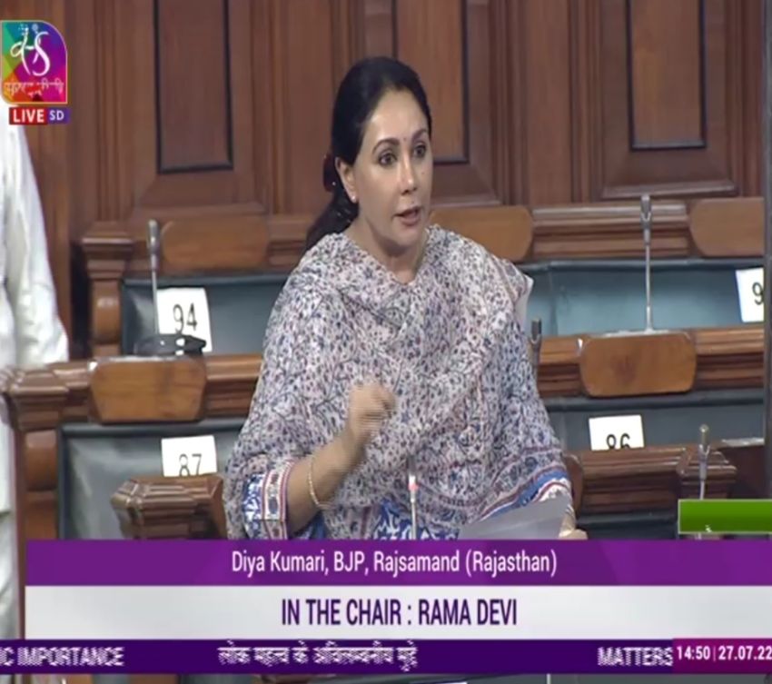 THE STATE DEPARTMENTS SHOULD TAKE UP WORK OF MPs ON PRIORITY -MP Diya Kumari